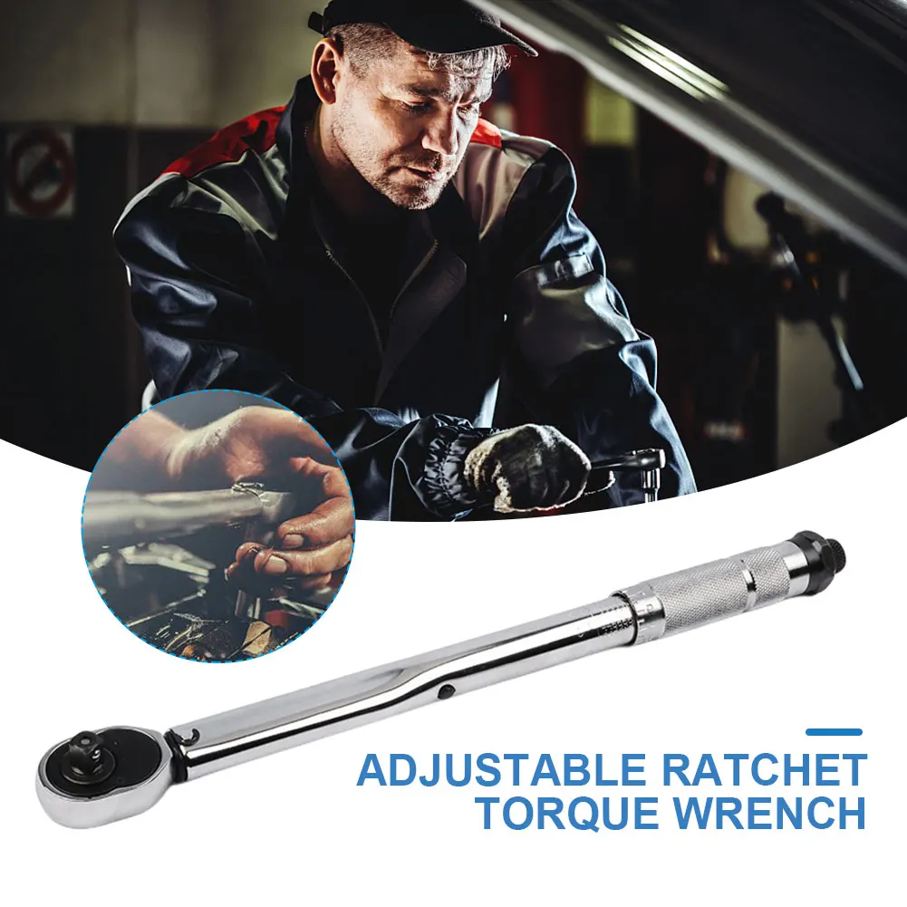 Ratchet Torque Wrench Square Drive 5-150N.m Reversible Ratchet Key 3/8\'\' Adjustable Torque Spanner Precise Preset Hand Tool