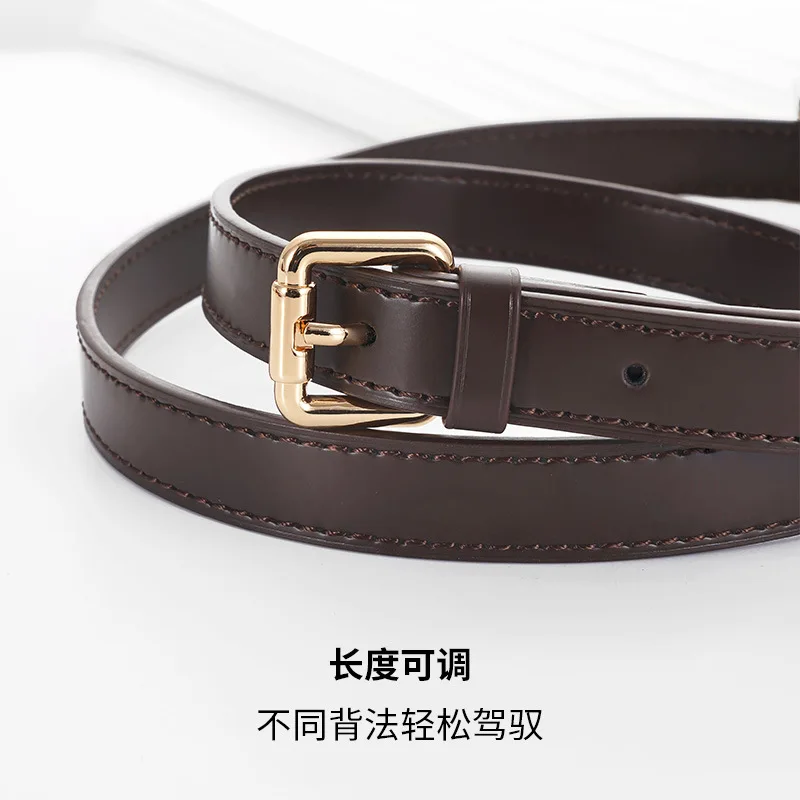 Dark Brown Replacement Leather Bag Straps for LV Speedy 20  display picture 3