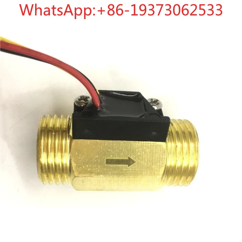 1 Inch External Thread Full Copper Shell, Turbine Flowmeter, Pulse NPN Signal Water Flow Sensor