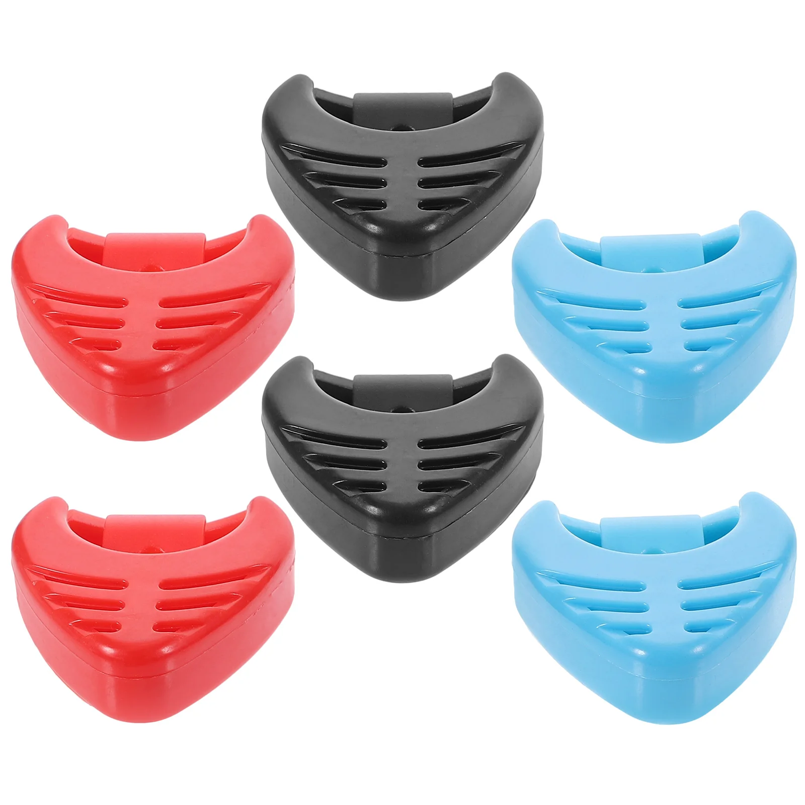 

6pcs Pick -Shaped Clip Storage Box For Standard Picks Durable Anti-Corrosion Light Weight Guitar Accessories Storage