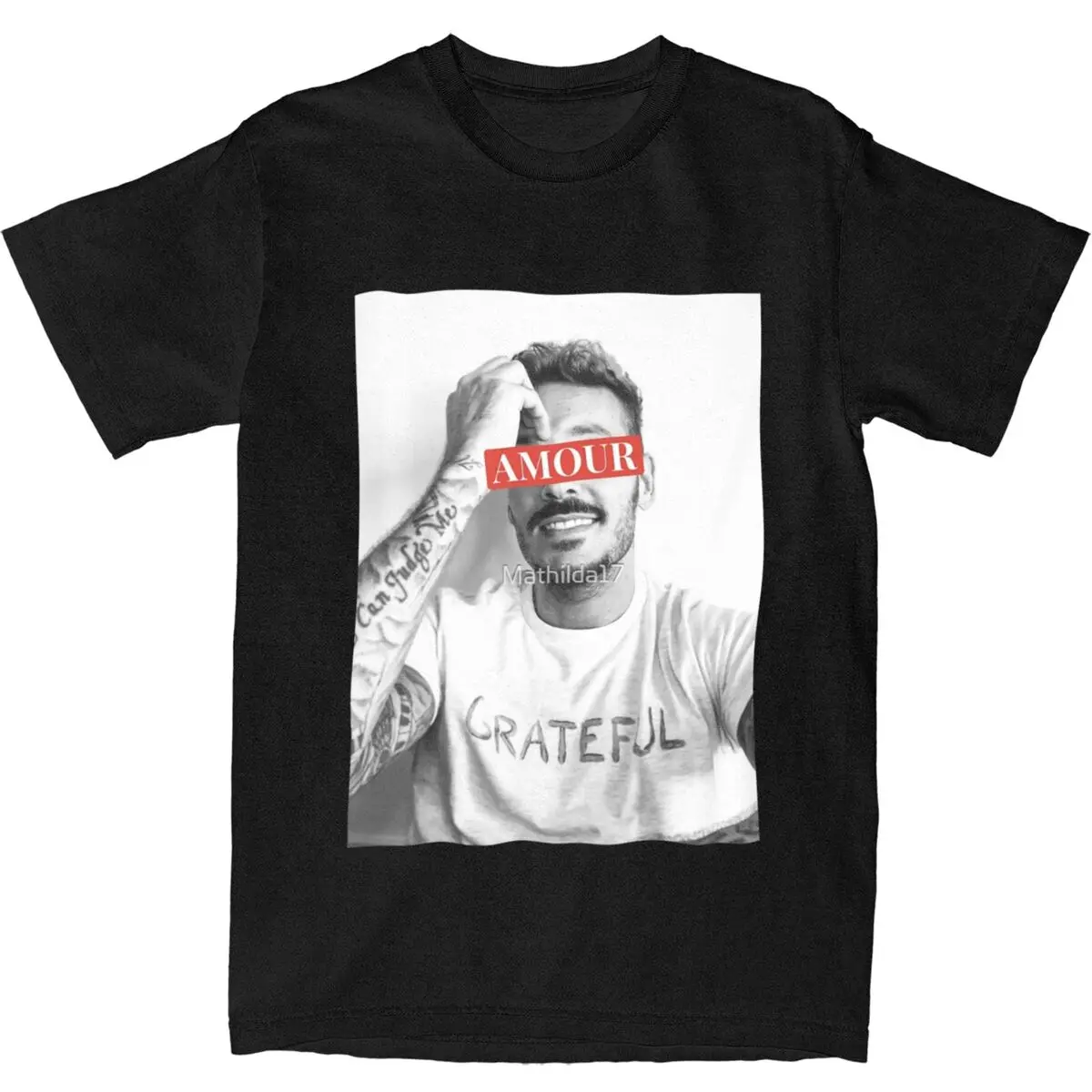 Men Women's Matt Pokora Love T-Shirt Apparel Hipster 100% Cotton T Shirts Tee Clothing Summer