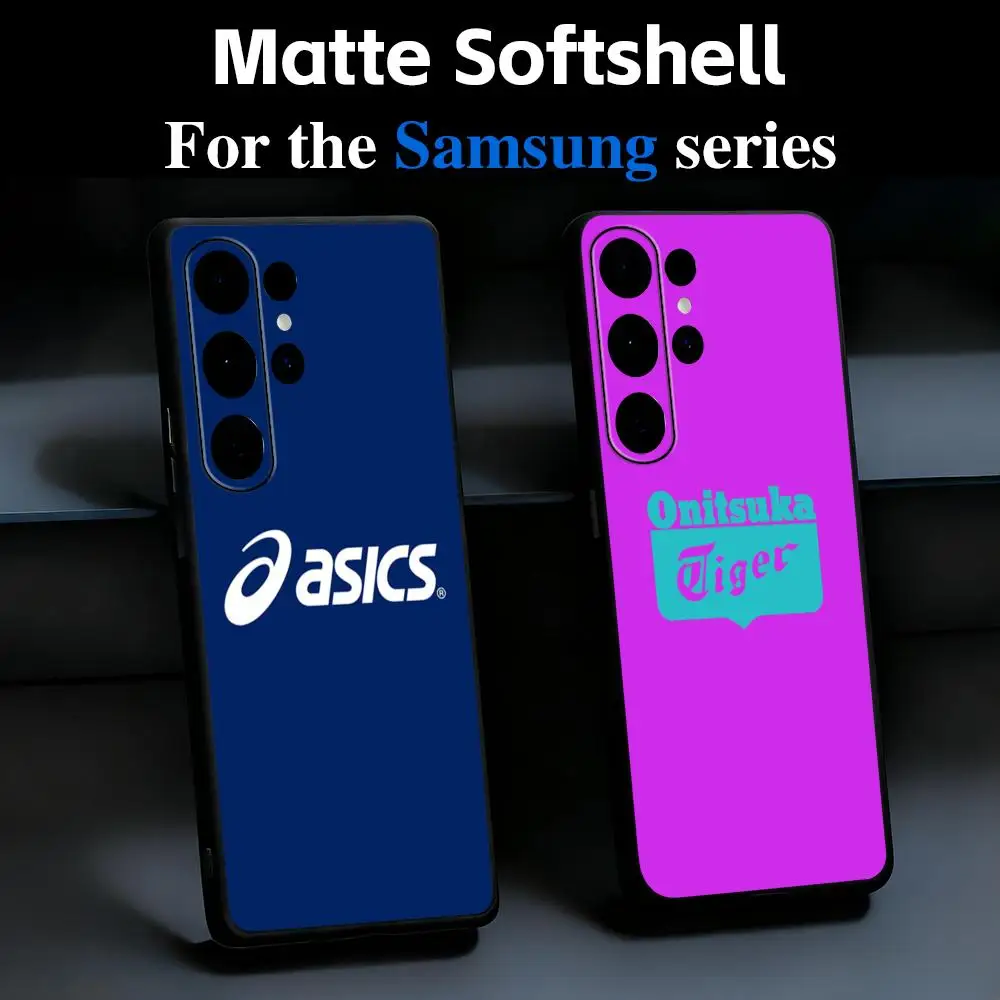 High-end Sport Brand A-AsicsES Cool Phone Case For Samsung Galaxy S26 S25 S24 S23 S22 S21 Plus Ultra Fold A Soft Black