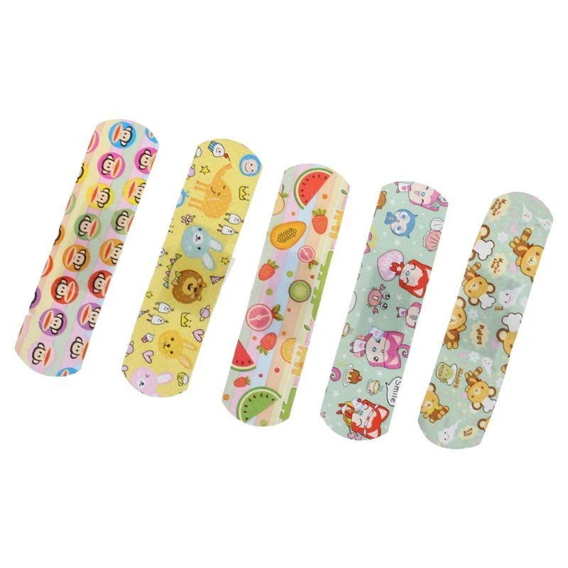 

QX2D Breathable First Aid Emergency for Kids Cartoon Package 120 Bandages for Children Adhesive Bandages for Kids Baby
