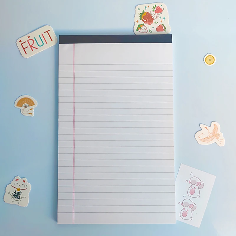 Imagem -05 - Legal Pad Material de Escritório Tearable Ink-proof Tear-off Páginas Writing Folha Papel Notepad Simples Forrado Papel Livro Scribing