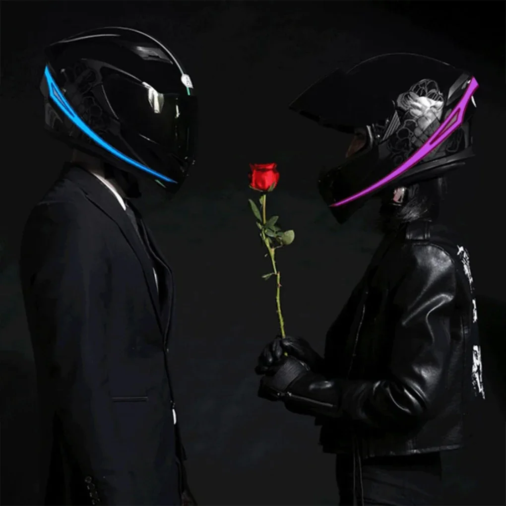 

Motorcycle Helmet Cold Light Mod Kit Flashing Stripe Luminous Sticker LED Night Riding Lights Motorcycle Helmet Decoration Amagi