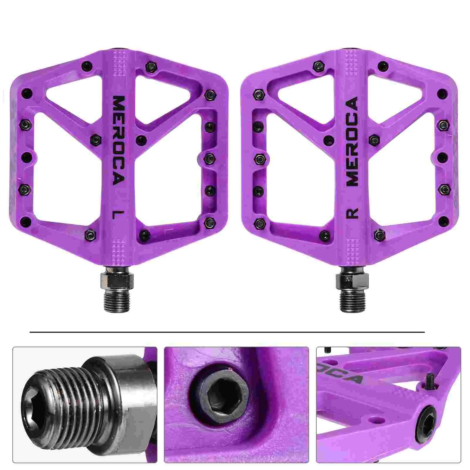 

Flat Accessories Bicycle Pedal Travel Child Cycling Treadle Bearing 135X11X12CM Steel Shaft Nylon Bike Pedals