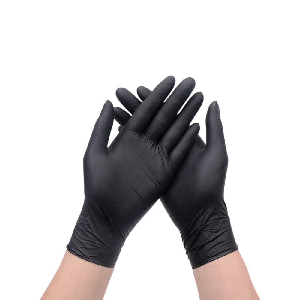 

Black Disposable Nitrile Gloves 100pcs Latex Free Powder-Free Small Medium Large Pink Tattoo Gloves For Work Kitchen Clean S XL