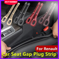 2pcs PU Car Seat Gap Filler Leak-Proof Filling Gap Strip Accessories For Renault Koleos QM5 QM6 Scenic Clio Captur Sparco Megane