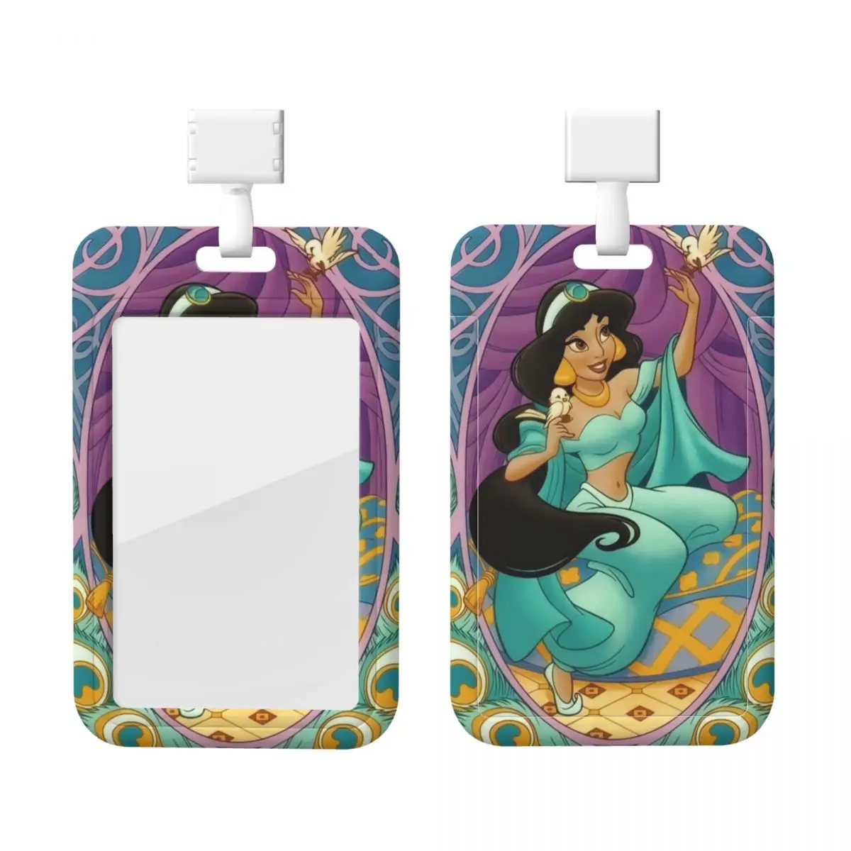 

Пользовательские милые мультяшные держатели для бейджей Аладдина для офисного держателя для карт унисекс шейный ремешок держатели для кредитных карт шейный ремешок