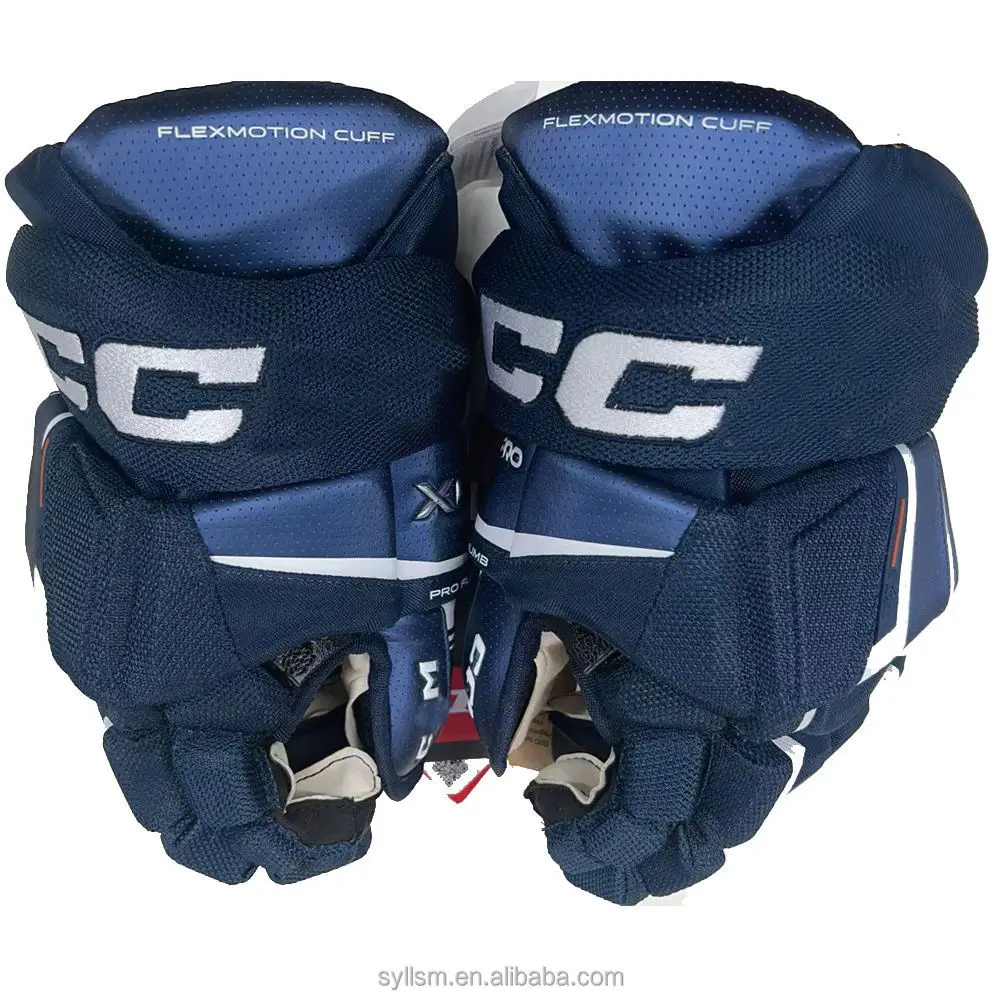 High-Quality Ice Hockey Gear Gloves All Black-  Full Sizes