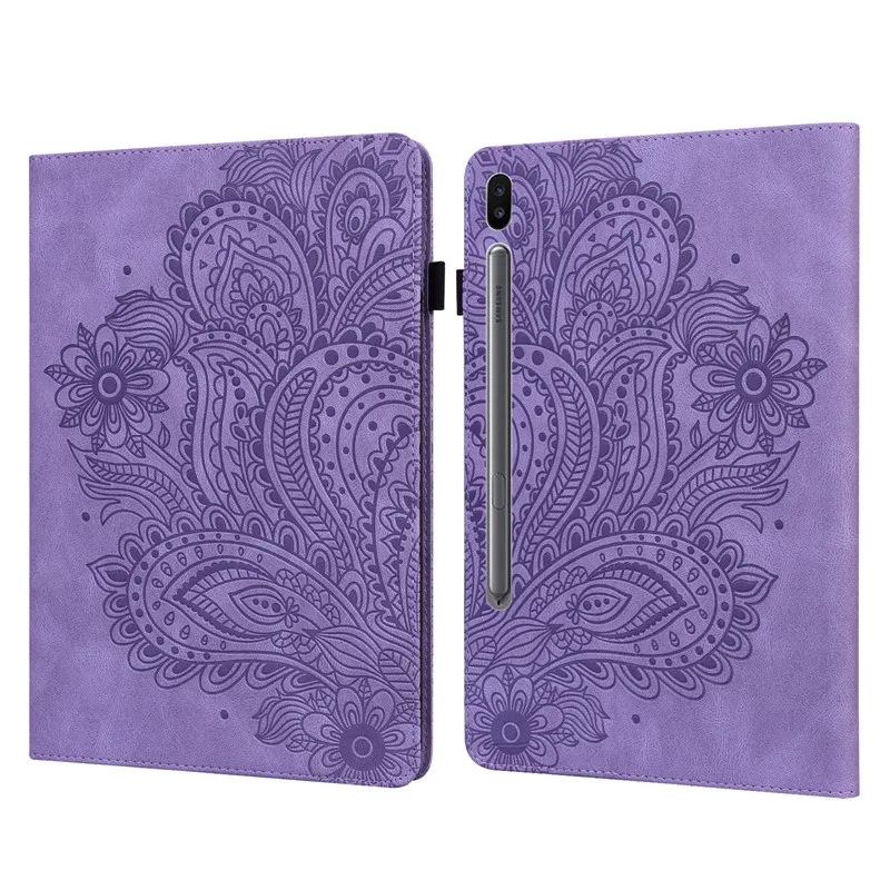 Case For Samsung Tab S6 10 5 inch Cover sm-t860 sm-t865 Embossing PU Leather Stand Tablet Funda For Galaxy Tab S6 Case 10.5