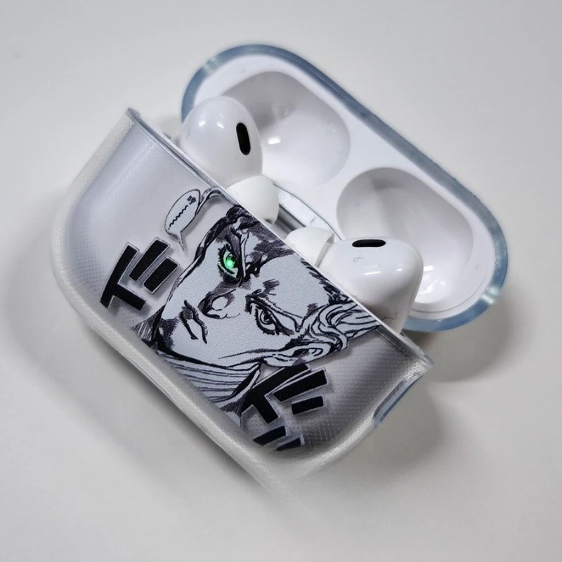 جوجو غريب مغامرة حافظة سماعة الاذن من البولي يوريثان ل Airpods 4 3 2 1 Pro Pro2 للصدمات الكرتون أنيمي لينة حالات الغطاء الواقي جديد