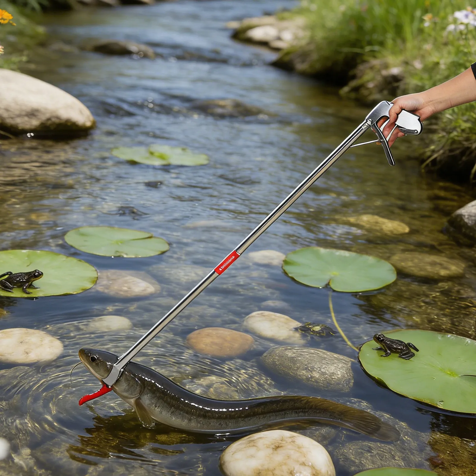 

Складной захват-пинцет из нержавеющей стали 47 дюймов для удаления змей, уборки в парках и сбора садового мусора, для пожилых людей с ограниченными возможностями