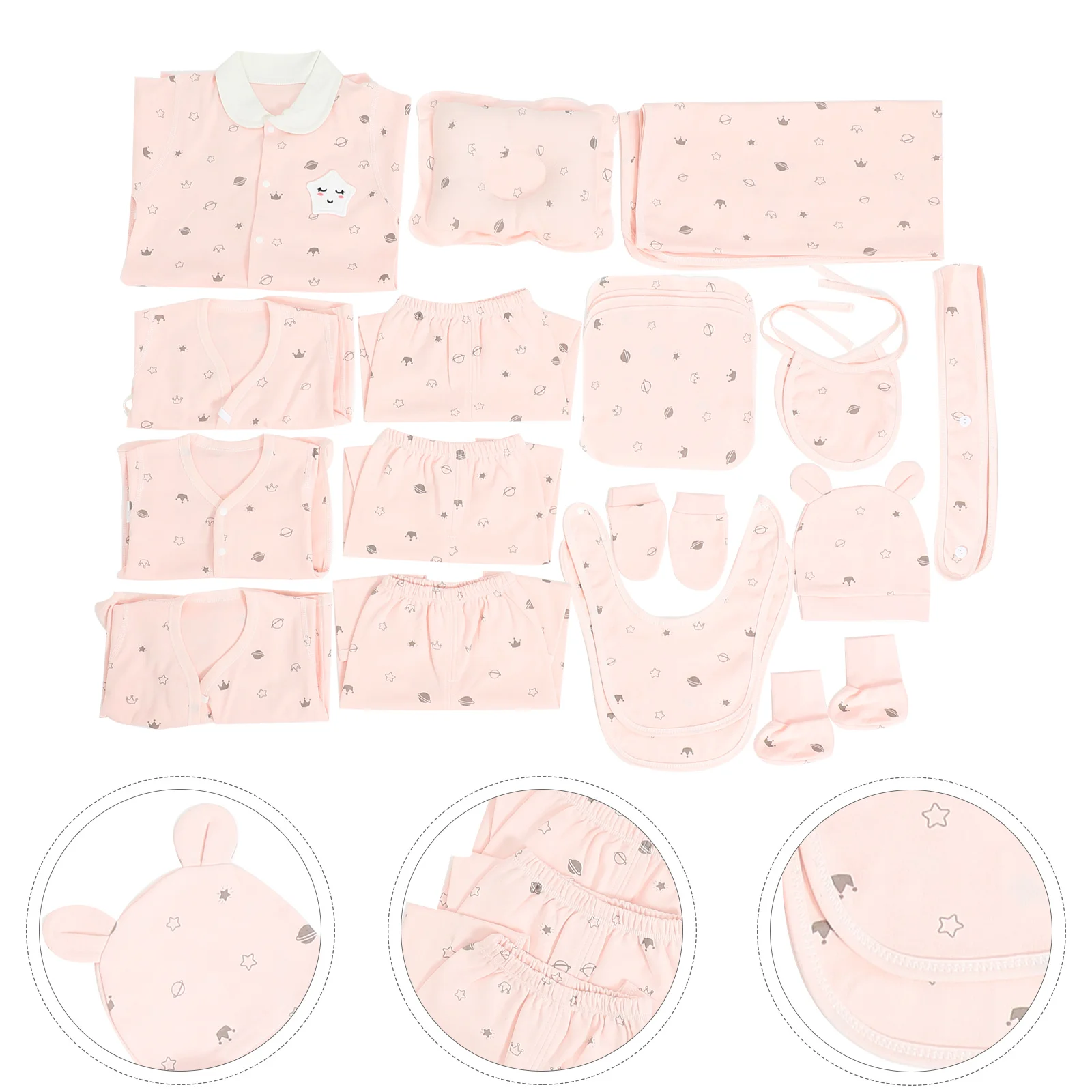 

Clothes Baby Suit Clothing Bib Towel Hat Fall Infant Outfit Toddler Kids Costumes for Infants Pink Cotton Jumpsuit