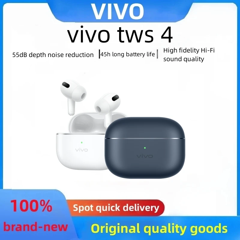 New vivo TWS 4 wireless Bluetooth headset active noise reduction In-ear binaural waterproof long battery life TWS4 original.