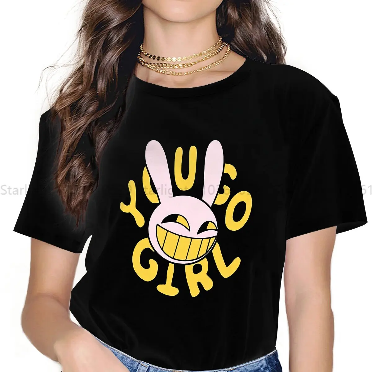 You Go TShirt For Girls The Amazing Digital Circus Y2k Tops Harajuku Ladies Polyester T Shirt Soft Graphic