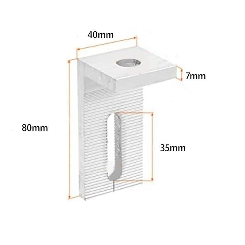 4er-Pack L-Halterungen aus Aluminiumlegierung mit 8 mm Durchmesser und Montagehalterungen für die Installation von Solarpanelsystemen
