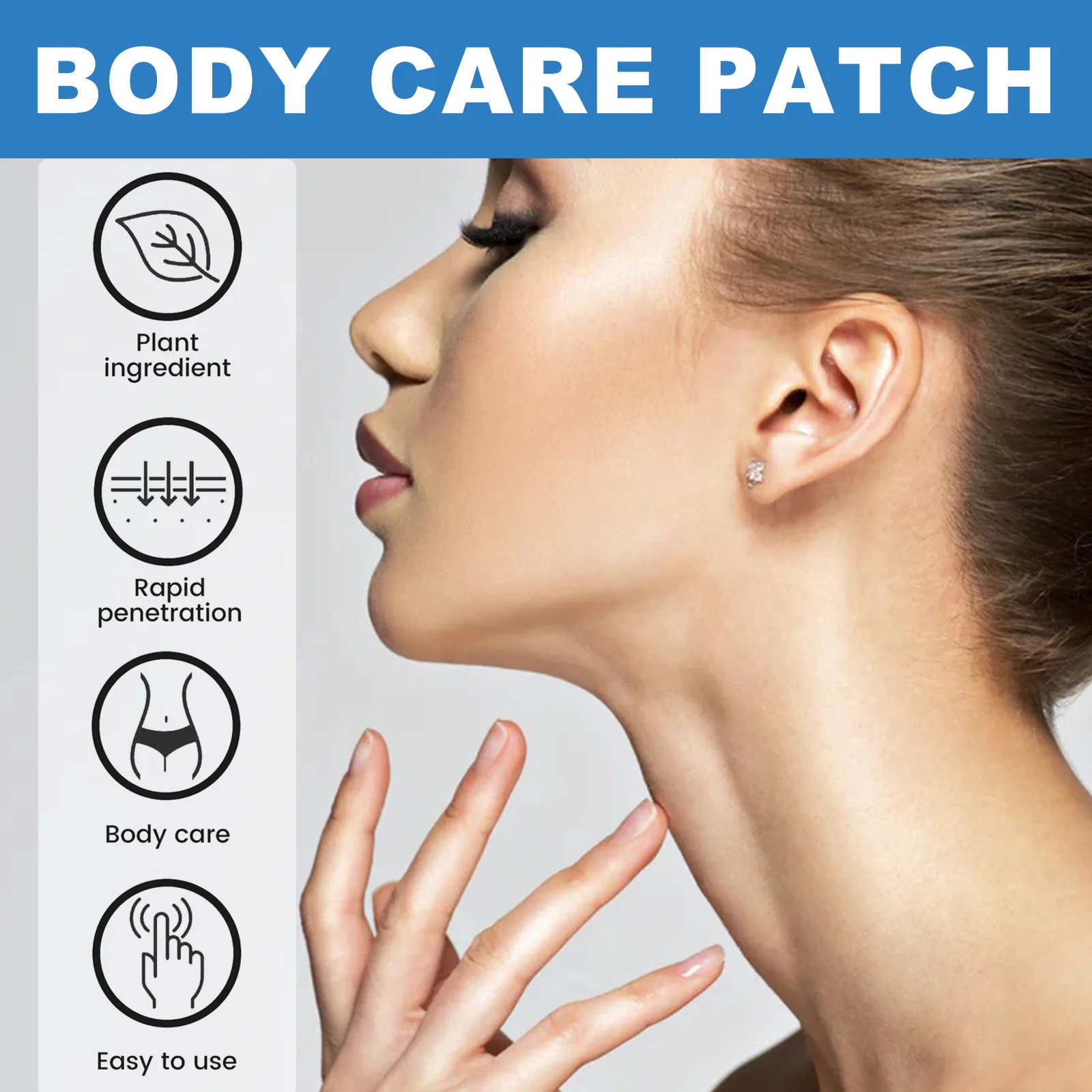 Lymphatic Nodule Patch Detox Hypothyroidism Cure Clearing Cysts Anti-Swelling Neck Lymph Drainage Thyroid Treatment Plaster 7PCS