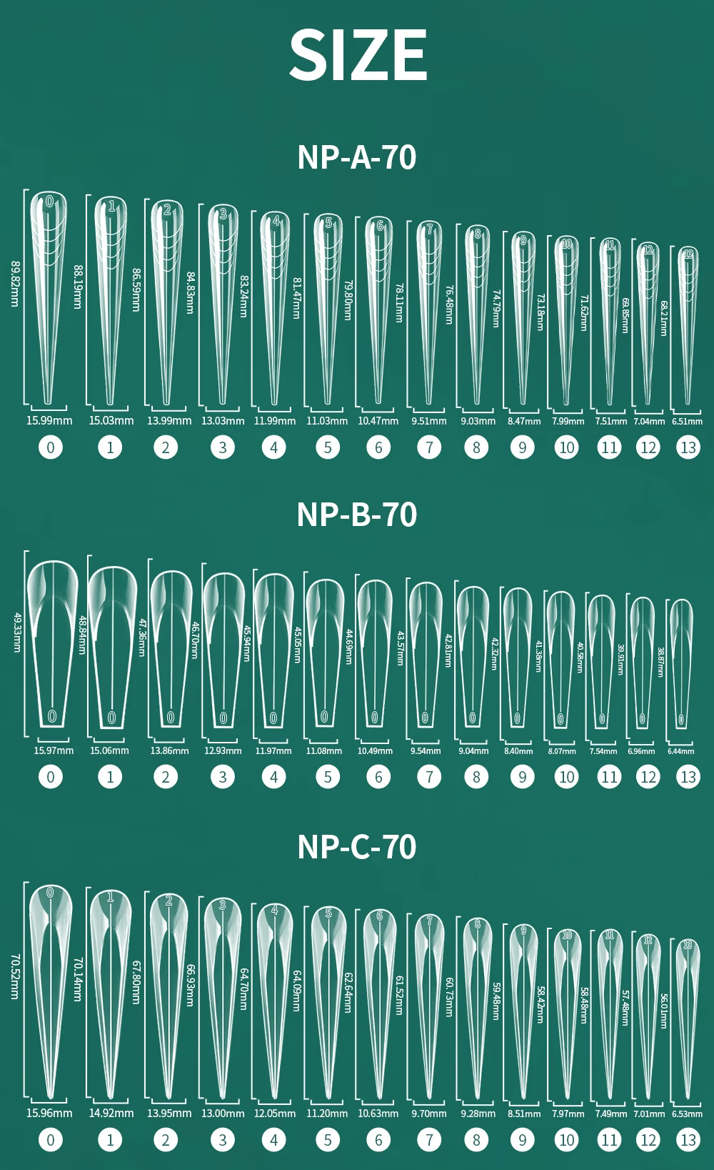 NAILPOP 168 teile/schachtel Klar Dual Nagel Formen Schnell Gebäude Gel Form Volle Abdeckung Acryl Nagel Top Formen Verlängerung Maniküre Werkzeuge – Detail 7