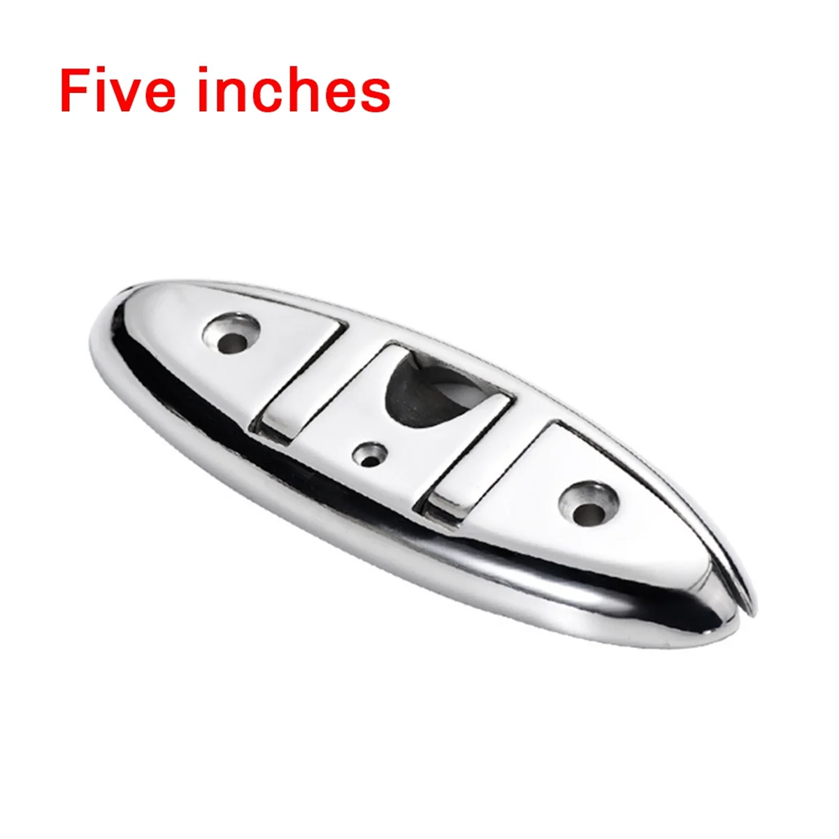 4PCS 5Inch Stainless Steel Cleat Marine Foldable Boat Cleats Folding Deck Mooring Cleat Flush Mount Cleat Boat Yachts