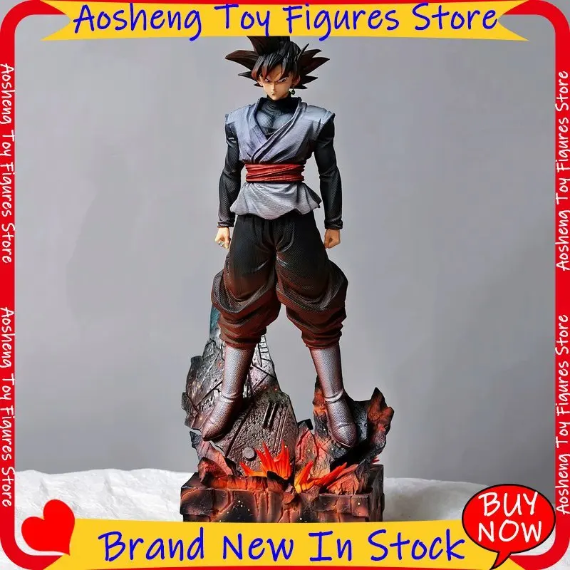 Jt Statue Dragon Ball Black Goku Zamasu Figur Schlacht-Schadenfigur mit zerstörter Basis PVC Anime Modell Sammlerstück Ornament Spielzeug Geschenk