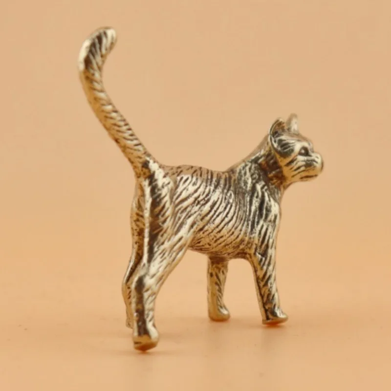 Retro Brass Cat Ornament 5