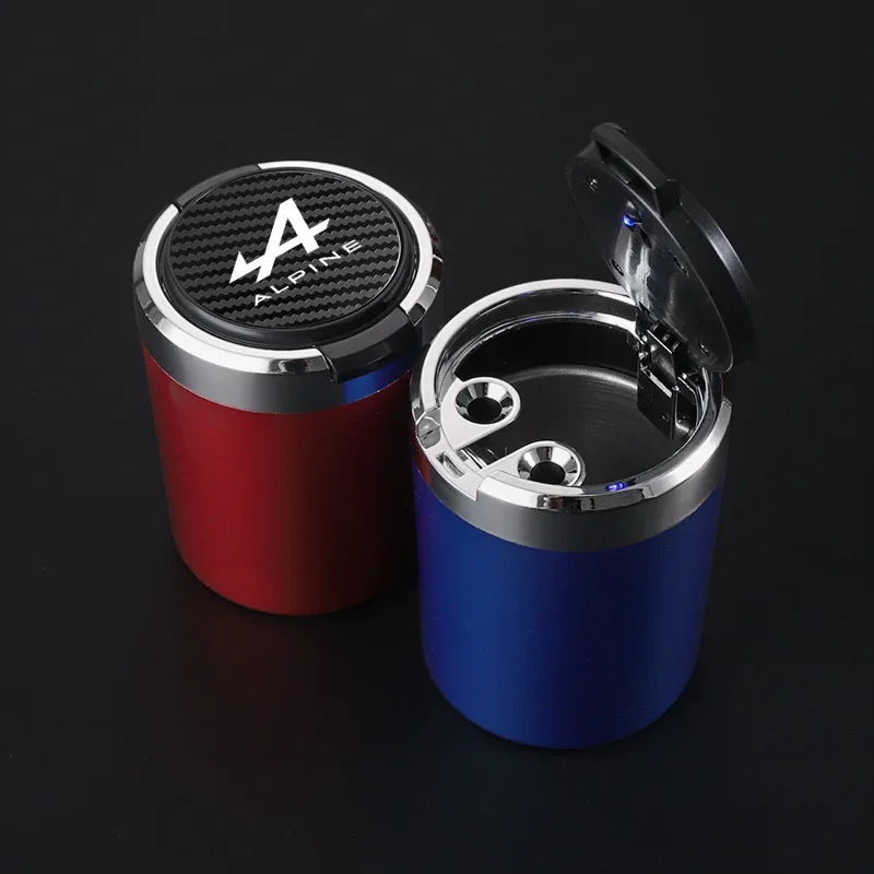 Portable car ashtray with LED light detachable car ashtray for  Alpine  with logo  Car Accessories