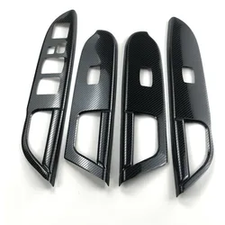 4pcs For Mitsubishi ASX Outlander Sport RVR 2010-2019 Car Door Armrest Window Lift Control Button Panel Cover Decoration Sticker