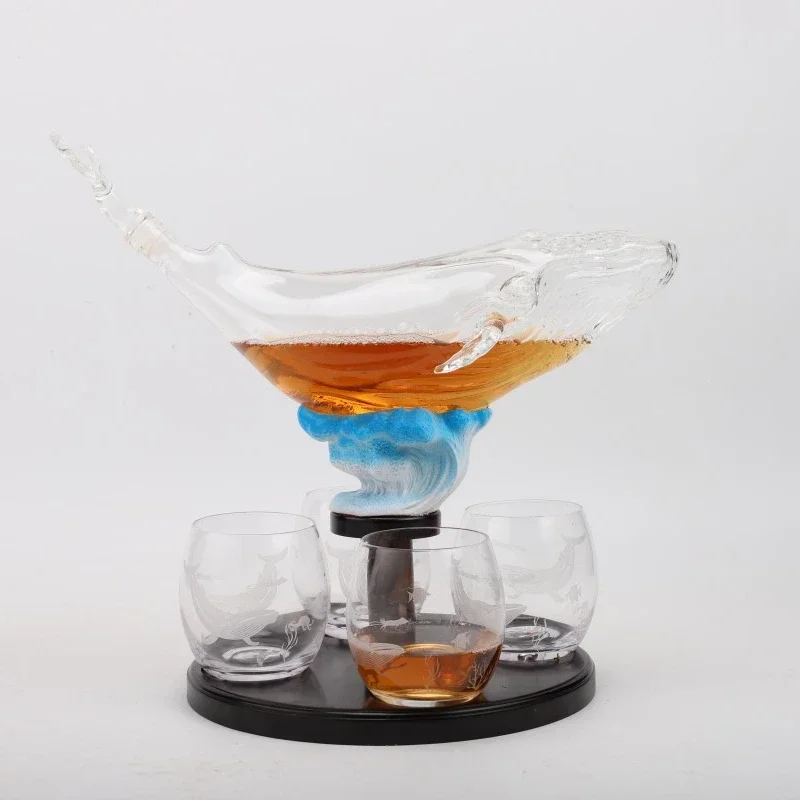 hot sale Wholesale Whale Shape Wine Glass Decanter