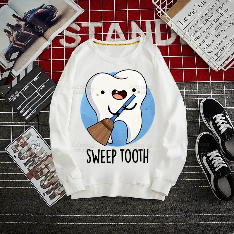 

Aesthetic Funny Tooth Dentist Kawaii Hoodie Sweatshirts Men Women Pullover Harajuku Men's Hoodie Casual Fashion Clothes