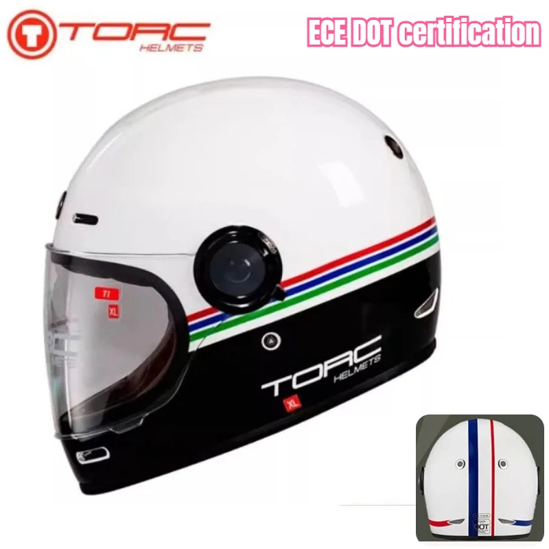 

Vintage Style Full Face Motorcycle Helmet -Motorcycle Helmets For Adults Cascos Para Motos Hombres Retro Full Face Dot