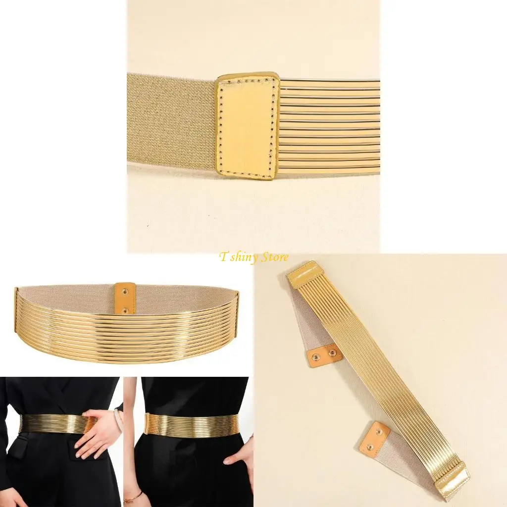 

N58F Elegant Dress Belt Party Accessory Wedding Belt Women Trendy Flaring Waistband for Parties and Dinners
