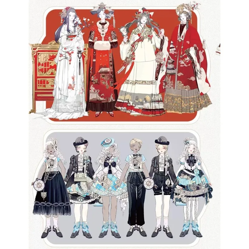 Girl Dress Pattern Design Illustration Collection Reference Book Art Book Artwork Painting Tutorial Lolita Fashion Inspiration