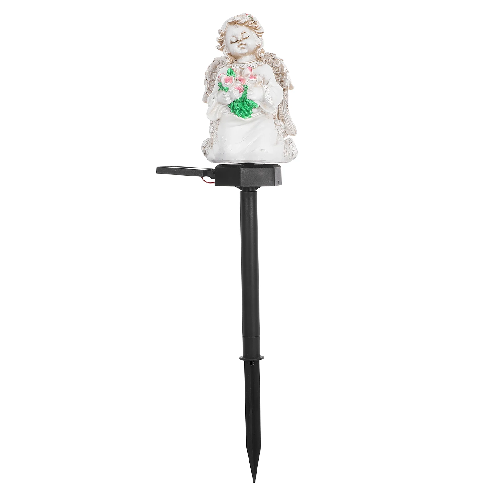 

Solar Decorative Lights Outdoor Garden Angel Fairy Solar Powered Waterproof Pathway Grave Memorial Stake Lamp Resin Led Auto On