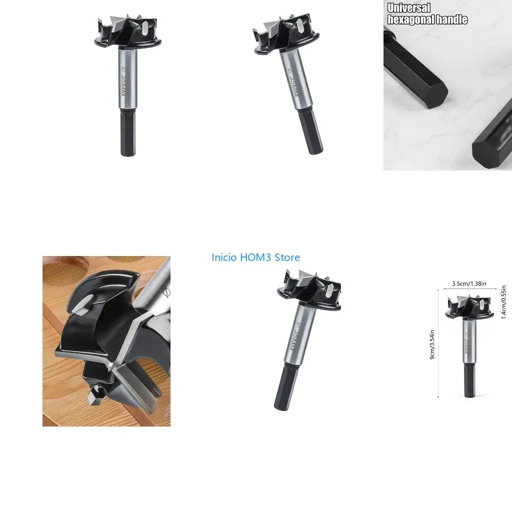 A5YD 35mm Precisions Boring Tool for Hinges 3 Flutes Hinge Hole Opener Cutter