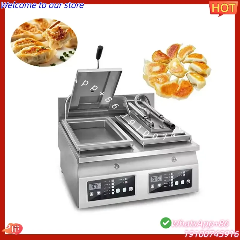 2026Hot Commercial Stainless Steel Electric Gyoza Griller Automatic Fried Dumpling Making Machine for Catering