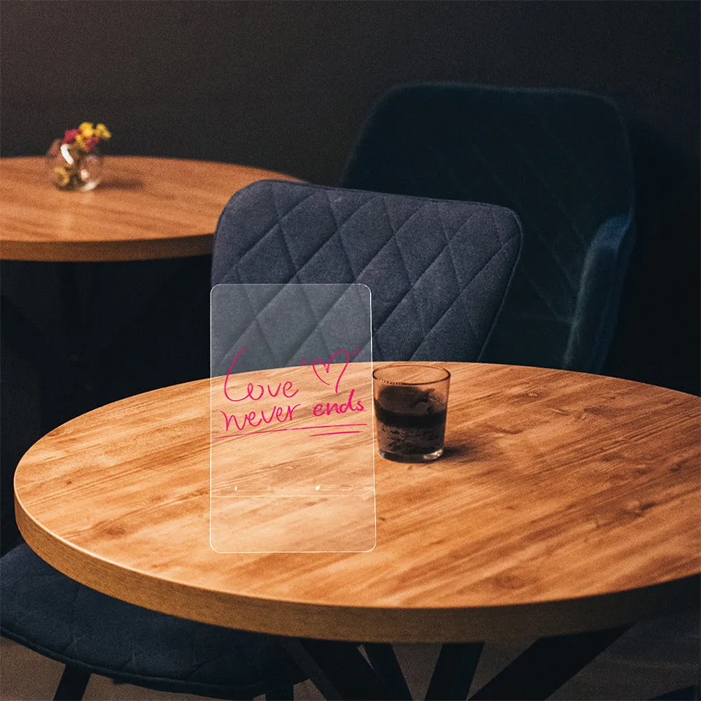 10Pcs Portable Acrylic Memo Board Desktop Multi-Function Erasable Note Board Office Home School Office Supply Home Supply