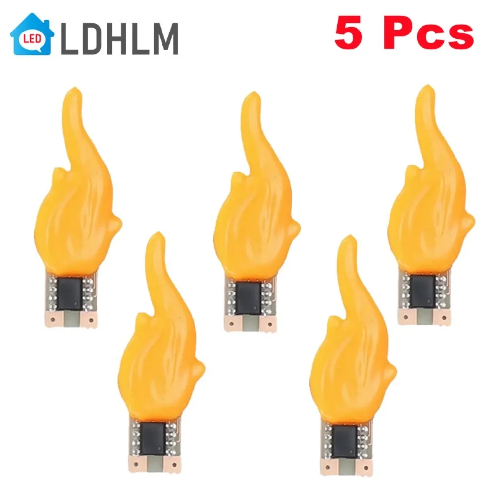 

5 Pcs 3V Candles Flash Edison Flame LED Filament Led COB 2200K Diode Light Birthday Party Decoration Light Bulb Accessories