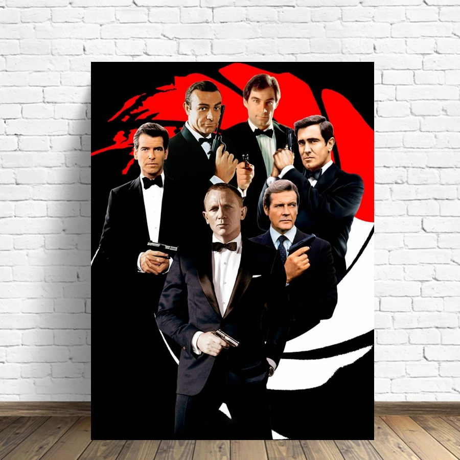 Classic Film Jame Bond 007 Diamond Painting Full Drills Sean Connery And Daniel Craig Portrait Art Cross Stitch Home Decor