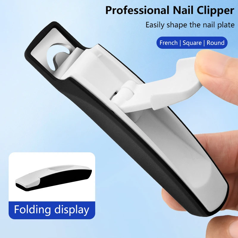 Mini draagbare U-vormige nep-nagelsnijder Professionele nagelknipper Tips manicuresnijder Guillotine Cut kunstnagels gereedschap