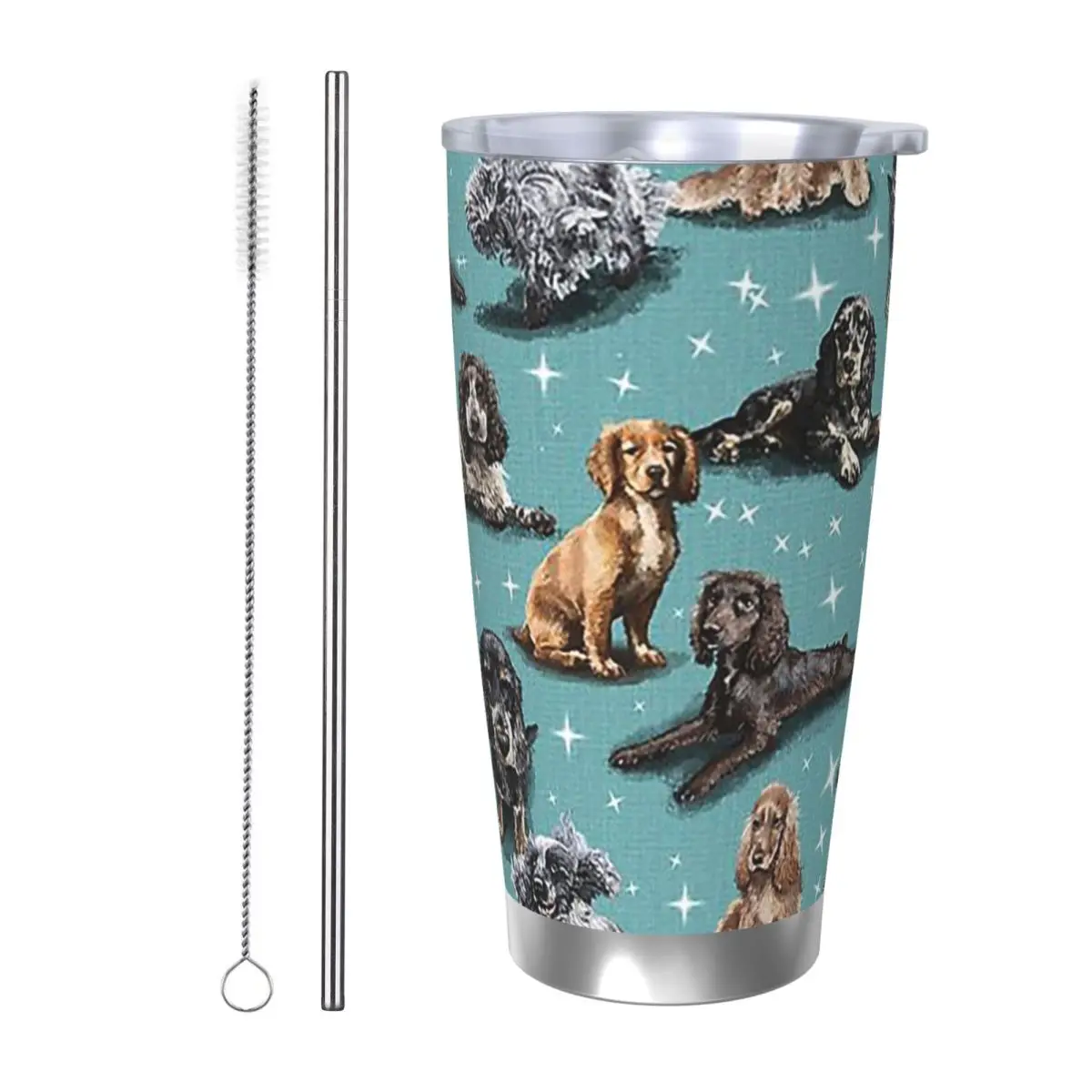 The Cocker Spaniel Stainless Steel Tumbler Vacuum Insulated Mug Thermal Cold Cups Straw With Lid 20oz