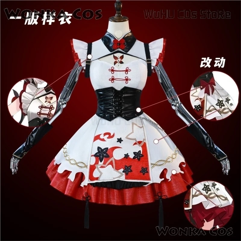 

Camellya Cosplay Costume Game Wuthering Waves Chun Sweet Uniform Dress West Lake Full Set with Prop Halloween Party Role Play
