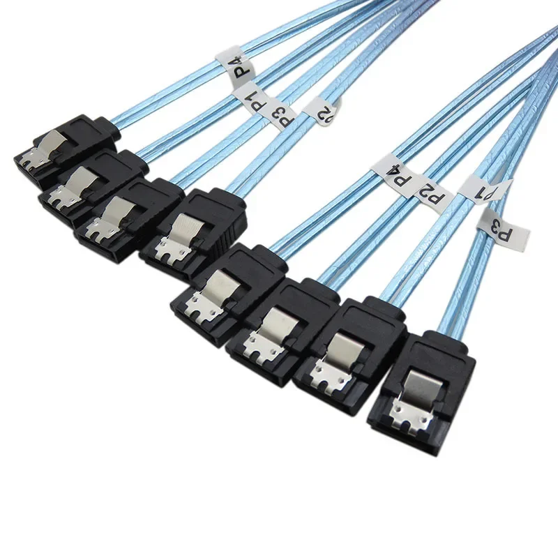 4/6 pcs/set Sata To Cable 6 Ports/Set Date  Sata 7 Pin To Sata 7 Pin Sas Cable 6Gbps HDD Splitter  For Server