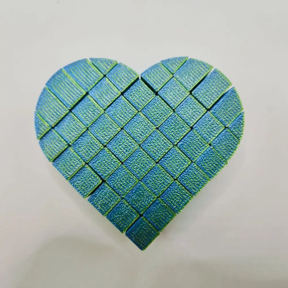 كسورية ثلاثية الأبعاد مطبوعة بكسل هدايا القلب مكافحة القلق الإبداع شكل قلب الحسية مضحك الاسترخاء القلب تململ عيد الحب