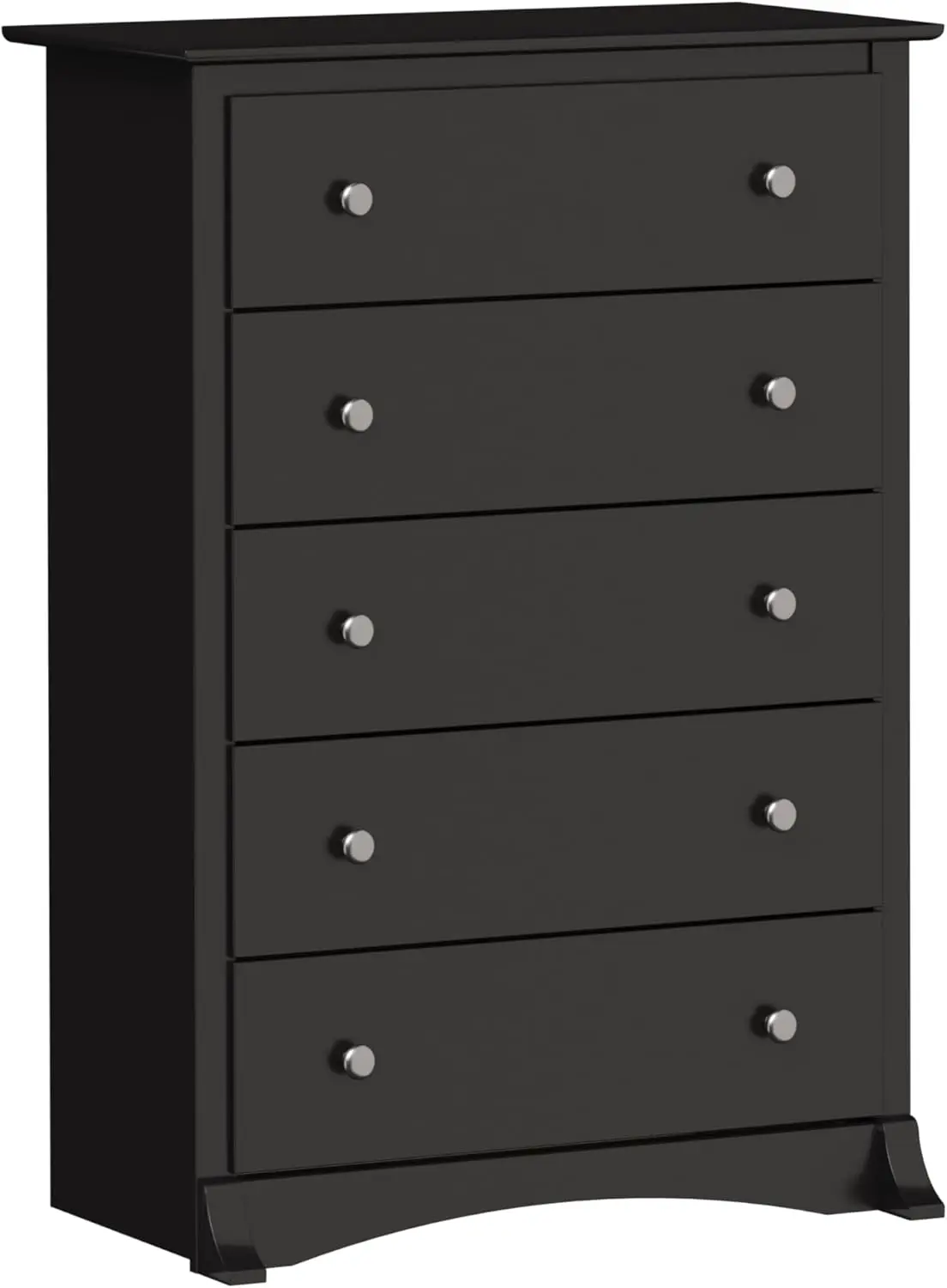 Sonoma Superior 5-Drawer Chest for Bedroom - Spacious and Stylish Chest of Drawers, Measuring , In Black Finish