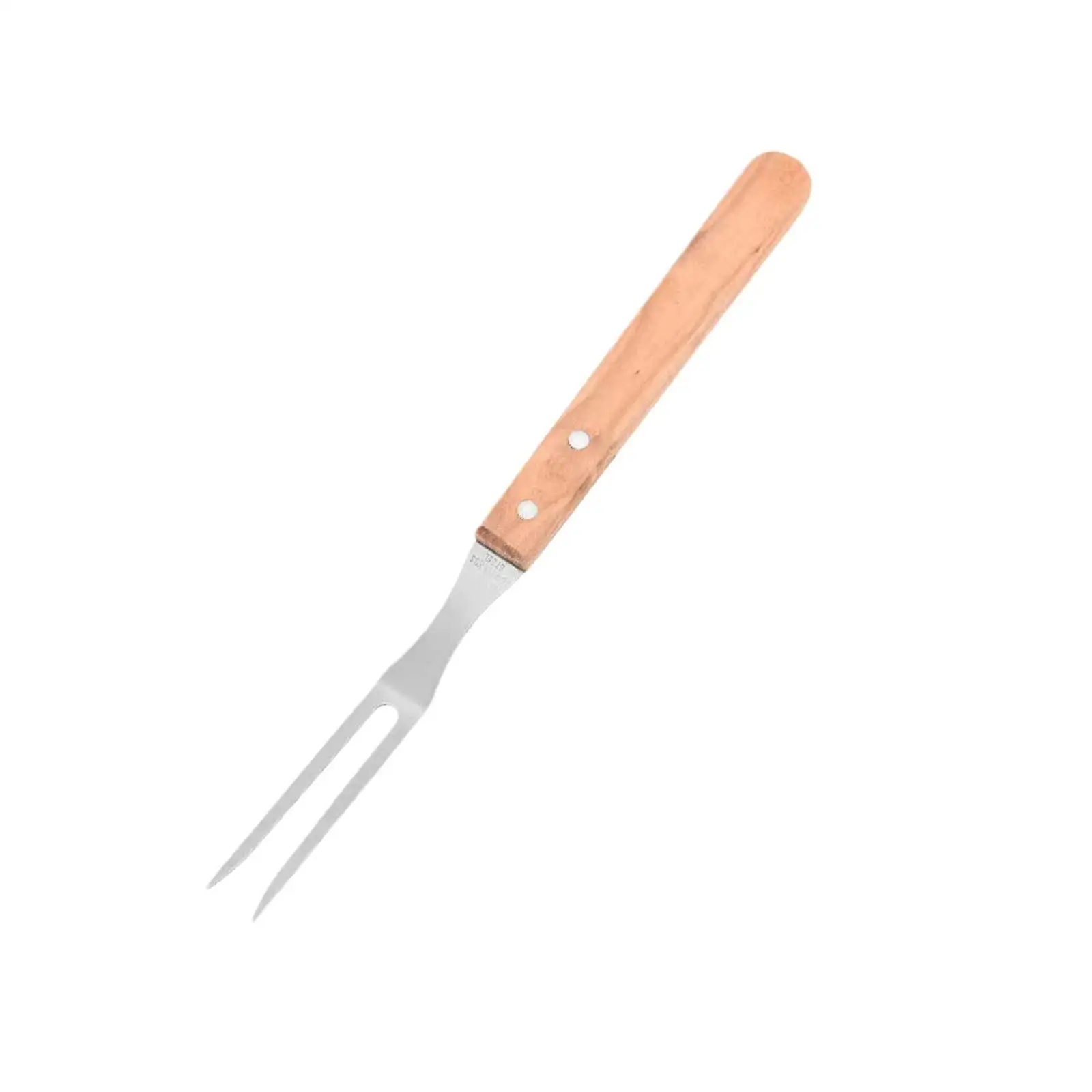 Tenedor de olla de acero inoxidable D5 con mango de madera, tenedor para carne de 12,8 pulgadas, tenedor para barbacoa, asar, Teriyaki, parrilla para barbacoa asada