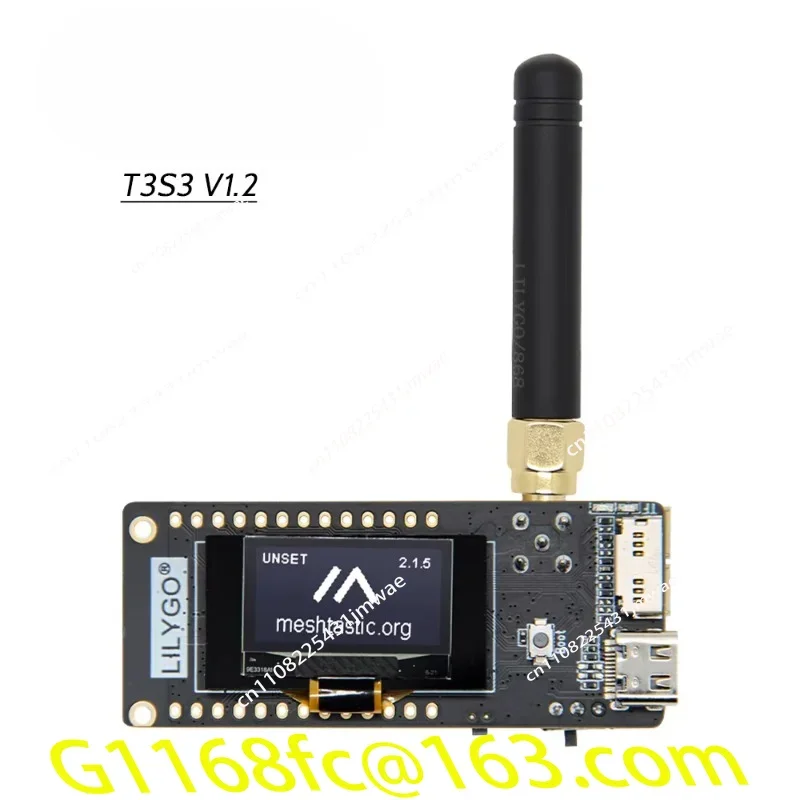 T3S3 V1.2 Meshtastic ESP32-S3 LoRa 868/915Mhz 2.4G WiFi Bluetooth Wireless Development Module with 0.96-inch Diode Display part