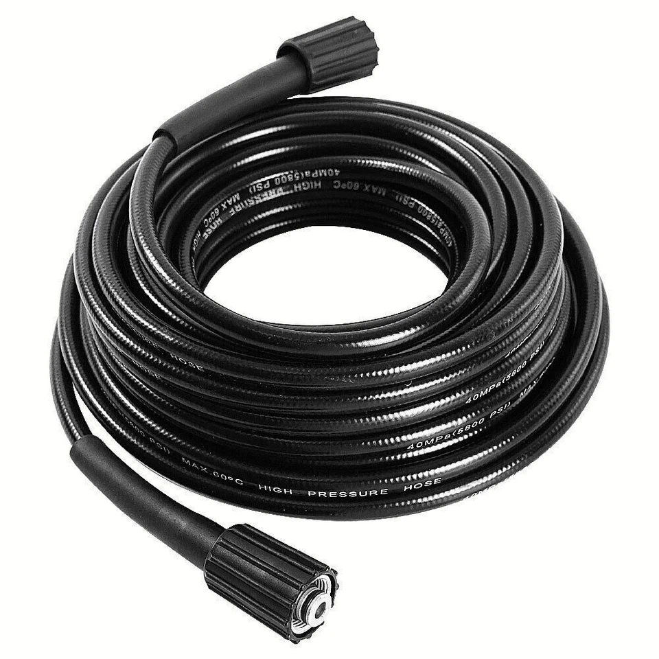 50ft High Pressure Washer Hose 5800 PSI M22-14mm Durable Extension Tube for Efficient Cleaning