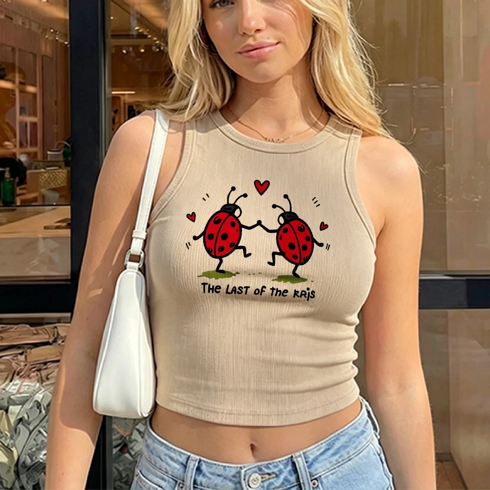 The Last Of The Bugs Tank Top, Ladybug Lover Shirt, Cottagecore Spaghetti Strap Top, Nature Lover Tank, Cute Bug Summer Shirt