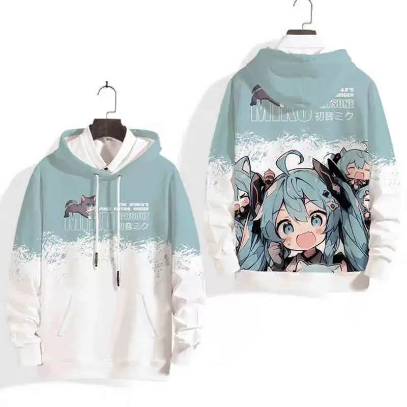 سترة هاتسون ميكو الجديدة للخريف برقبة دائرية للرجال والنساء مع نفس معطف محيطي أنيمي ميكو مطبوع بأكمام طويلة #5